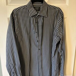 Nordstrom Men’s Shop Navy and White Gingham Shirt